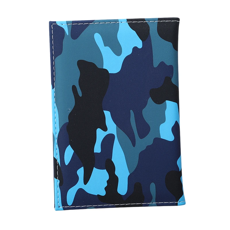 Camouflage Passport Cover Waterproof Passport Holder Designer Travel Passport Wallets For Documents Card Holder - Цвет: Blue