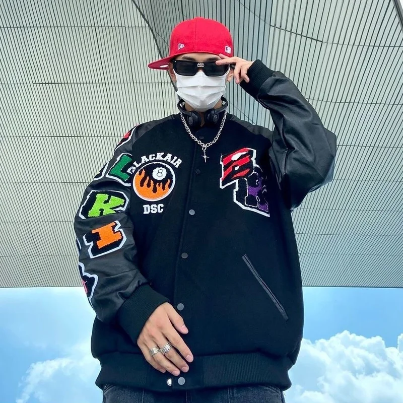 Новинка осенне-зимняя куртка бейсбольная форма с вышивкой Мужская и Женская