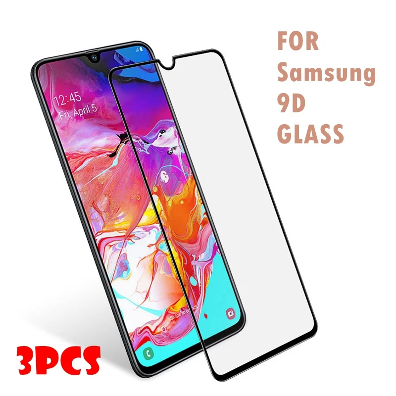 

Закаленное стекло для Samsung A50 A40 A10 A70 A20 A30 A32 A52 A72 Samsung A51 A71 A21S A31 A41 A12, Защитная пленка для экрана, 3 шт.