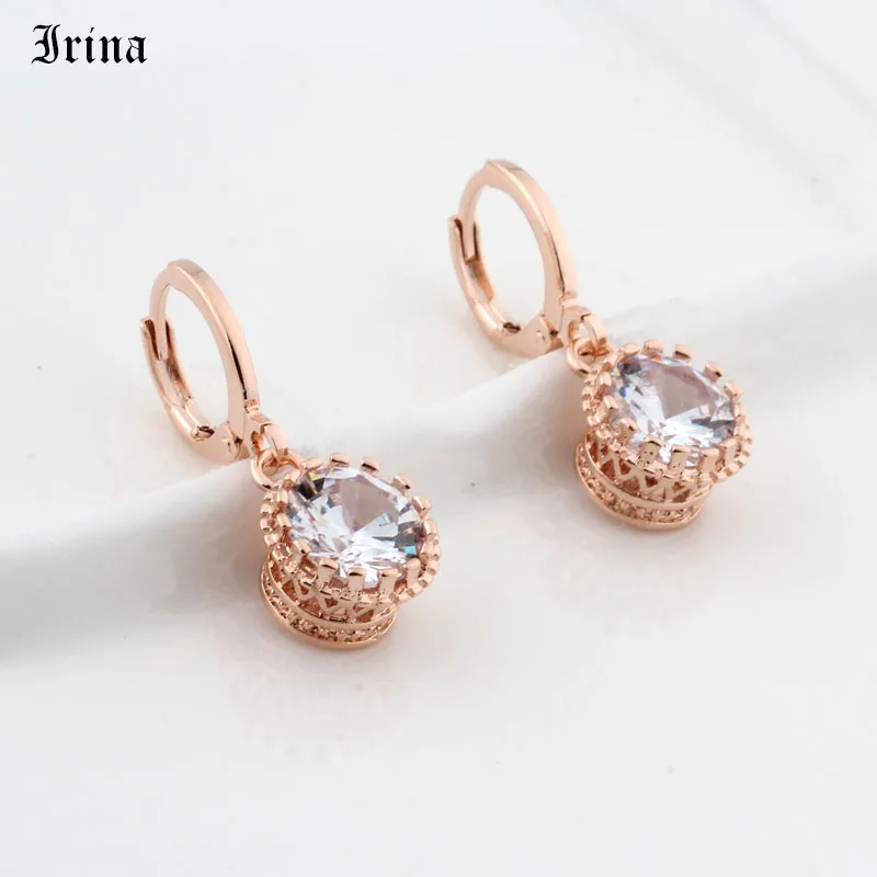 Винтажные серьги подвески для девочек 9 цветов из розового золота 585 пробы с