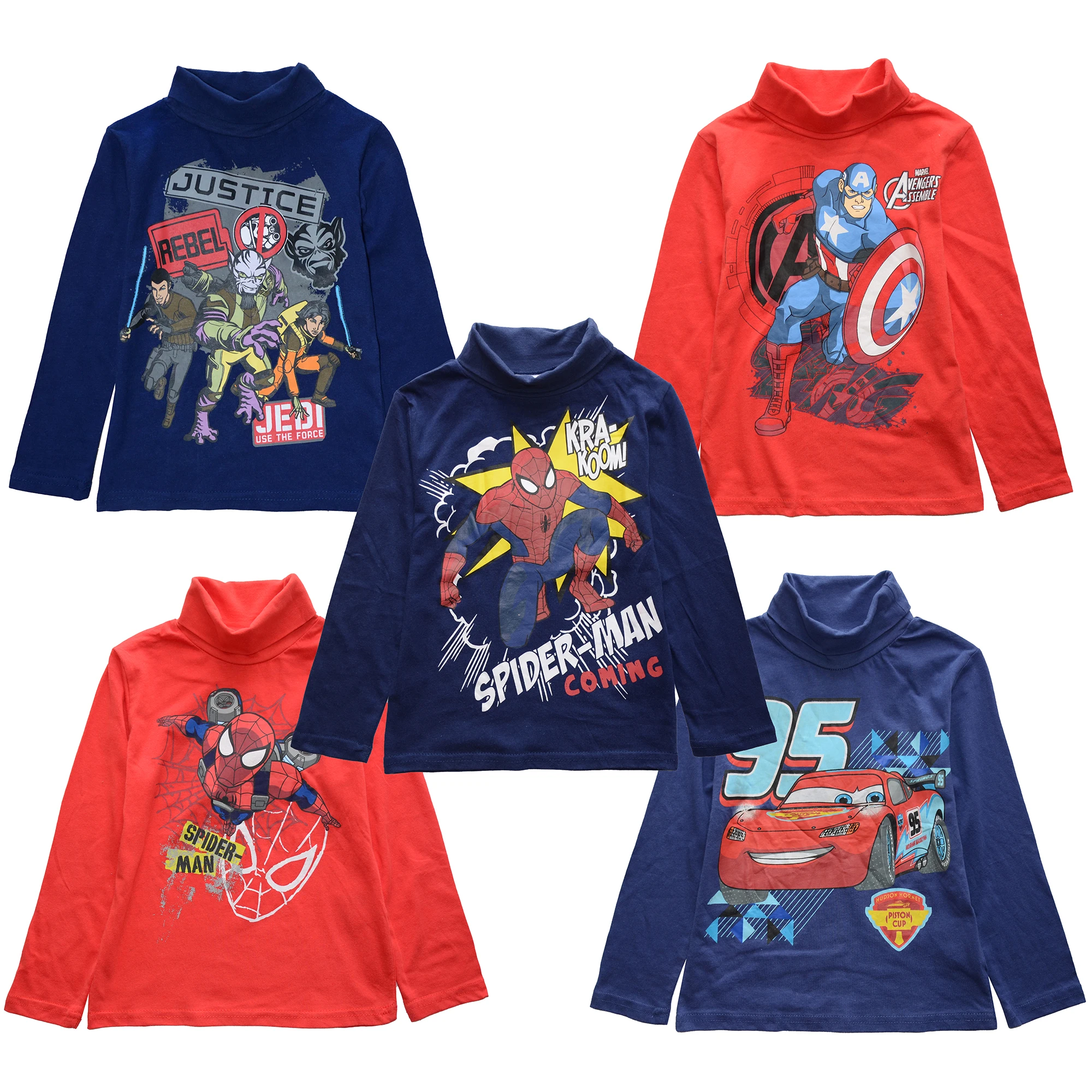 Футболка с длинным рукавом и высоким воротом для мальчиков |