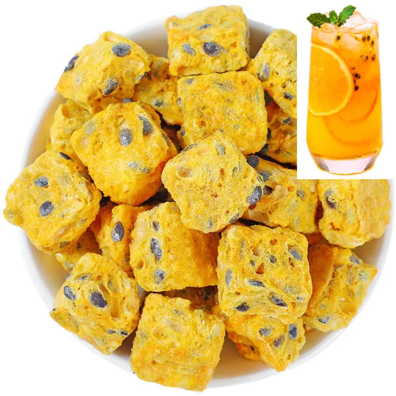 

Organic Freeze-Dry Passion Fruit Slice Cube Juice Free Added
