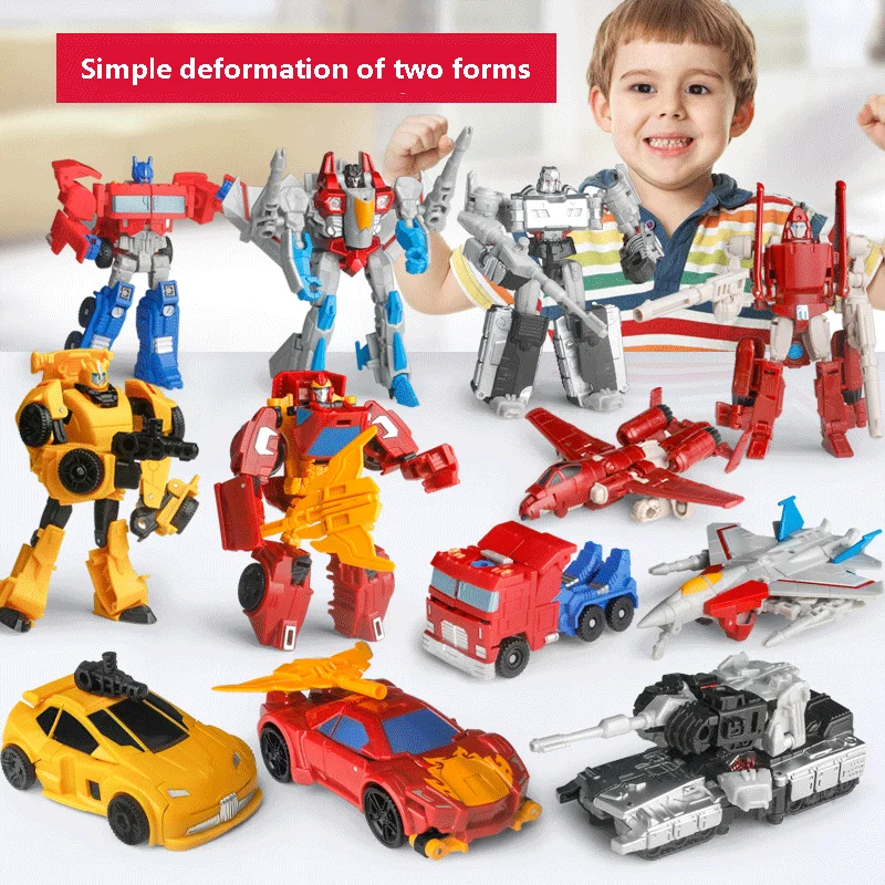

2019 Hot Sale Anime Transformation 4 Cars Robots Toys PVC Action Figures Toys Deformation Robot Model Toy for Boy juguetes