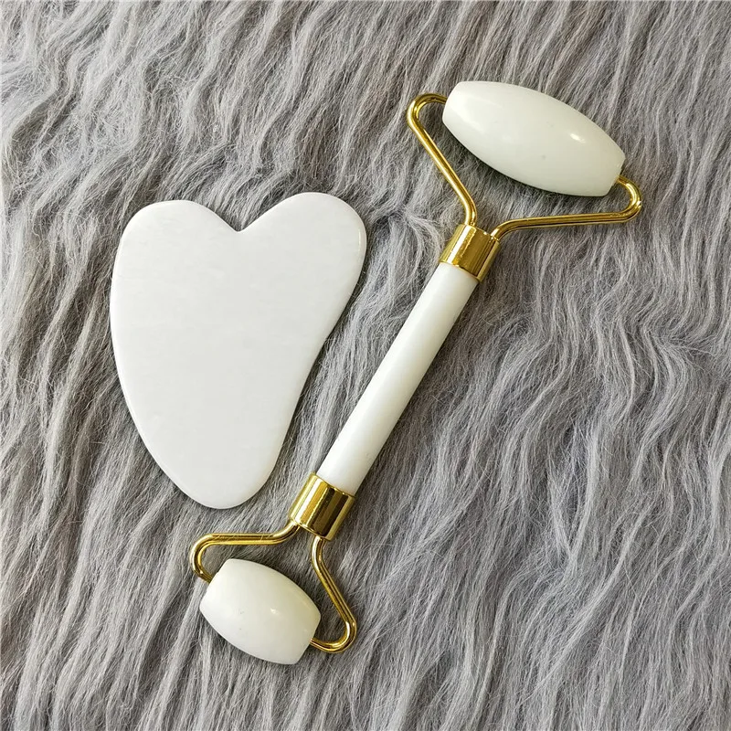 Массажер гуашный с нефритовым камнем для лица инструменты ухода за кожей