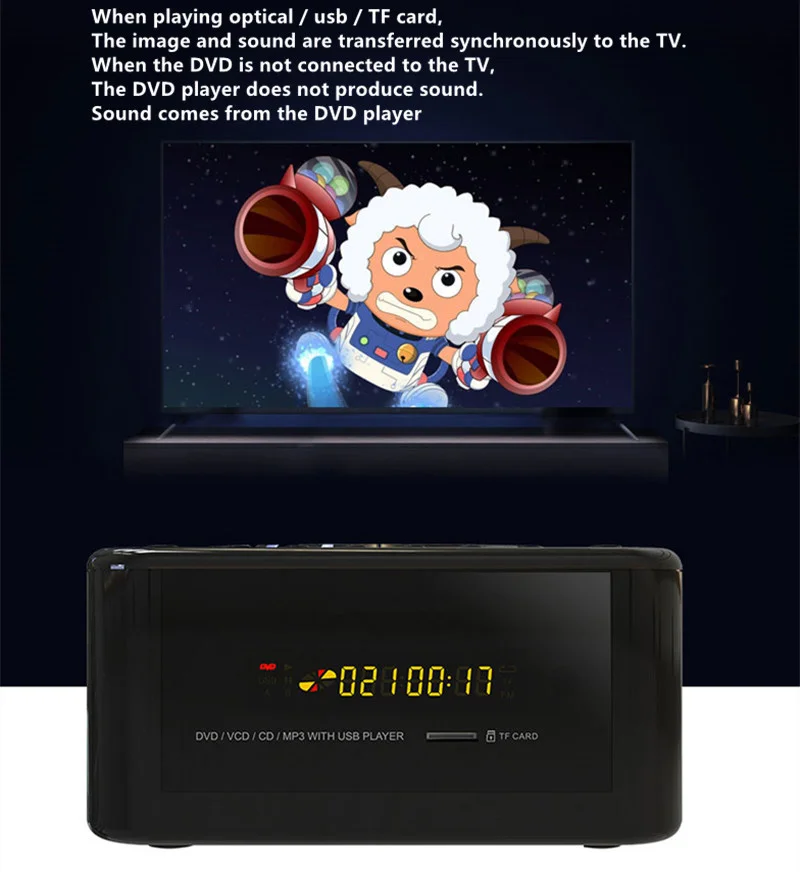 Домашний MP3 CD-плеер устройство с USB-музыкой будильник Bluetooth-динамик ноутбук