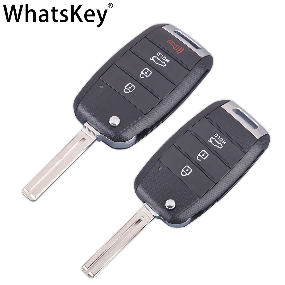 WhatsKey 3/4 кнопка Автомобильный ключ корпус чехол для Kia Sportage K2 K3 K5 Carens Cerato Forte