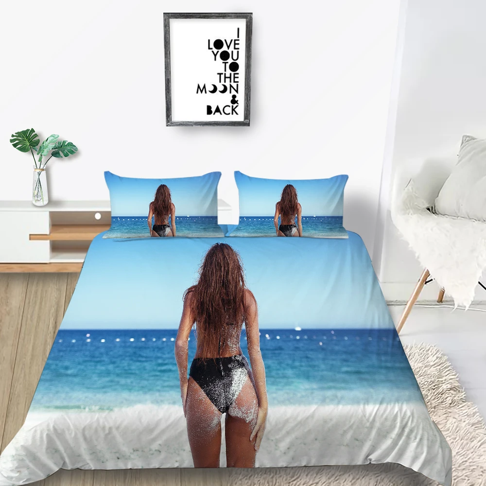 Сексуальное бикини Комплект постельного белья King Модный Романтический морской