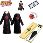 Аниме-костюм Наруто Акацуки Учиха Обито, накидка с капюшоном для детей и взрослых, одежда для косплея на Хэллоуин, Рождество вечерние рождения