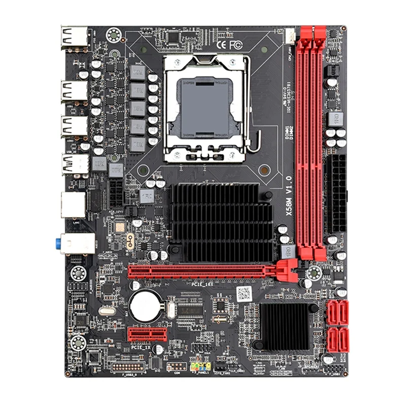 Материнская плата X58 LGa 1366 M-ATX двухканальная DDR3 32 Гб ОЗУ PCI-E 16X USB 2 0 SATa материнская с