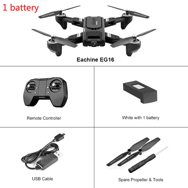 1 battery EG16 WINGGOD gps 5G WiFi FPV RC Дрон Квадрокоптер с 4K HD камерой складной оптический поток позиционирования двойной объектив RTF - Цвет: 1 battery