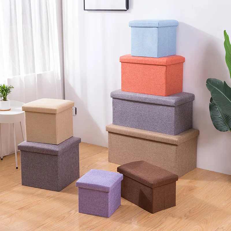 

Multipurpose Storage Box Stool Innovative Sofa Stool Storage Footstool for Clothes Shoes Toys Snacks Magazines Home LAD-