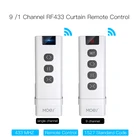 9 канала RF433 дистанционного Управление Wi-Fi Шторы переключатель RF рулонные шторы модуль Батарея приведенный в действие Шторы аксессуары излучатель