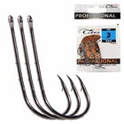 Fish King рыболовные крючки из высокоуглеродистой стали 3 #-14 #, с кольцом для ловли карпа, 2 ломтика, рыболовные крючки, крючки с бородкой, Япония