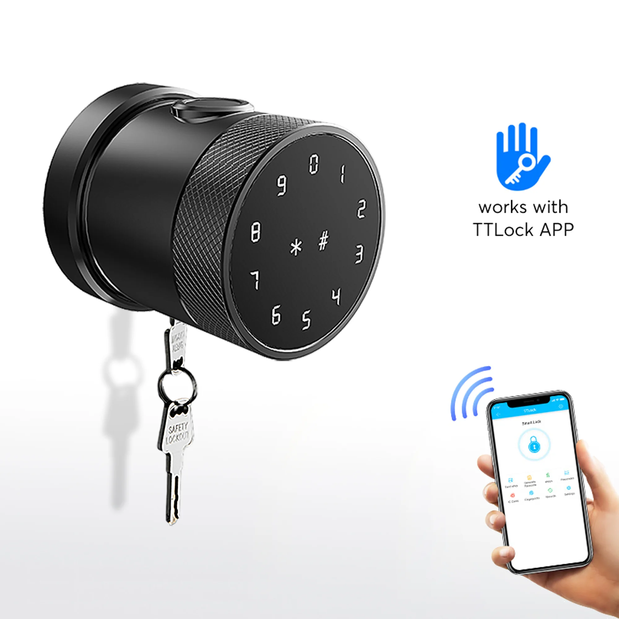 

Дверной замок электронный с Биометрическим распознаванием отпечатков пальцев, Интеллектуальный код, Wi-Fi, Ttlock
