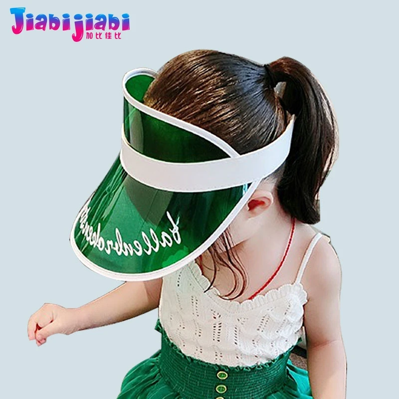 Family Style Summer Empty Top Hat Man Woman Sun Hats Baby Kids Boys Girls Toddler Anti-UV PU Transparent Visor Cap 2-30 Old | Аксессуары