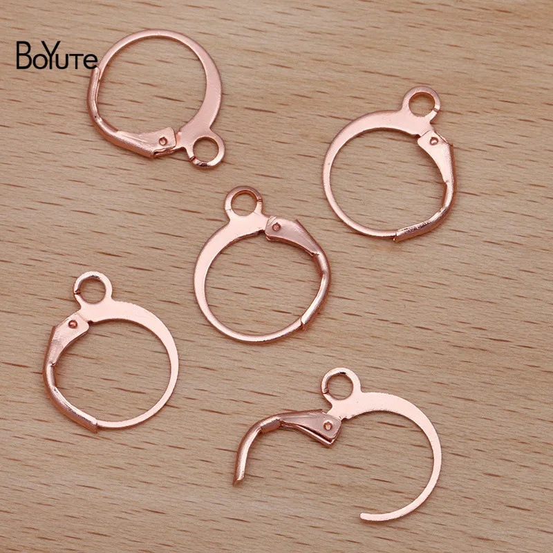 

BoYuTe (200 Pieces/Lot) 11*15MM Metal Brass Ear Hook Earring Accessories Diy Handmade Jewelry Materials Wholesale
