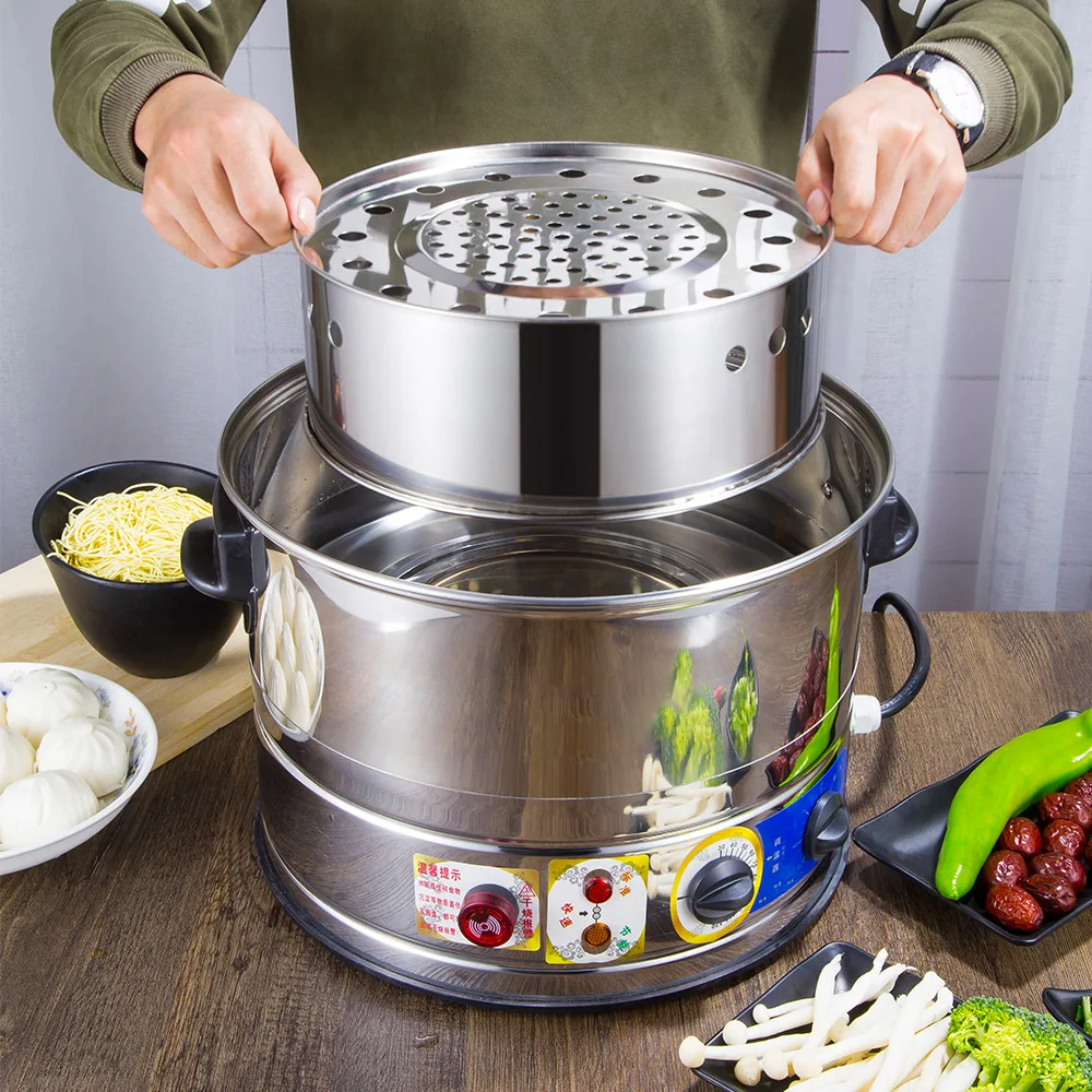 

Double Layer Electric Food Steamer Commercial Breakfast Steam Machine