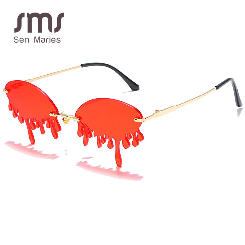 Женские солнцезащитные очки без оправы винтажные уникальные в стиле стимпанк