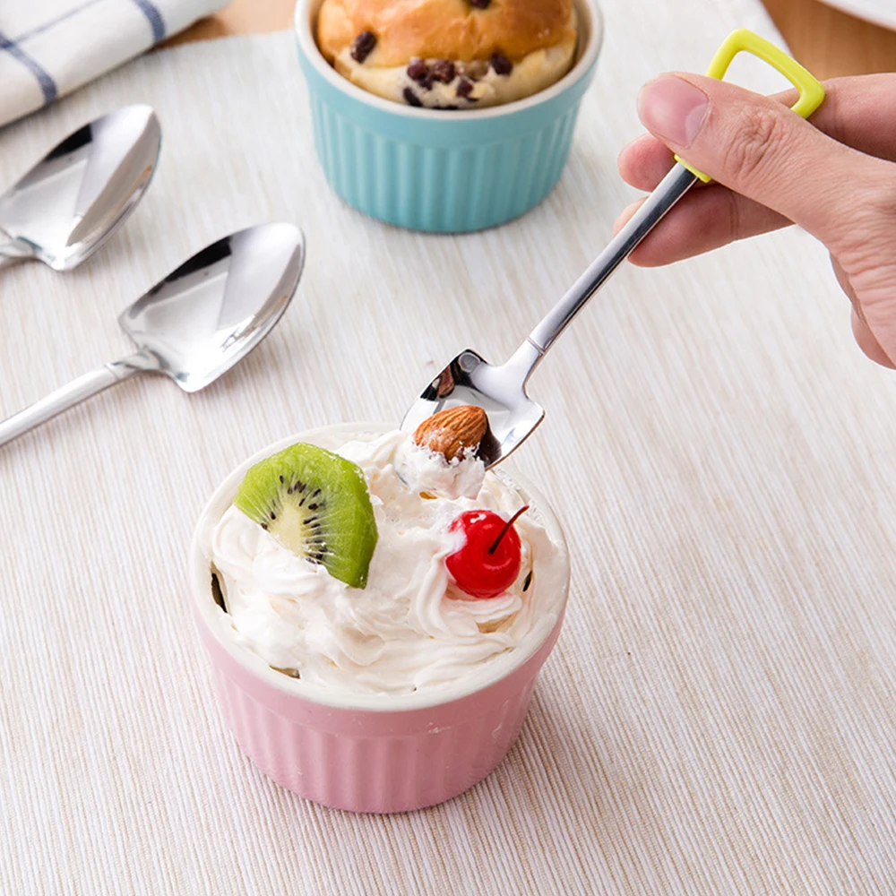 Shovel Stainless Steel Dessert Spoon Fork Set Tea Ice Cream Coffee Spoons new | Дом и сад