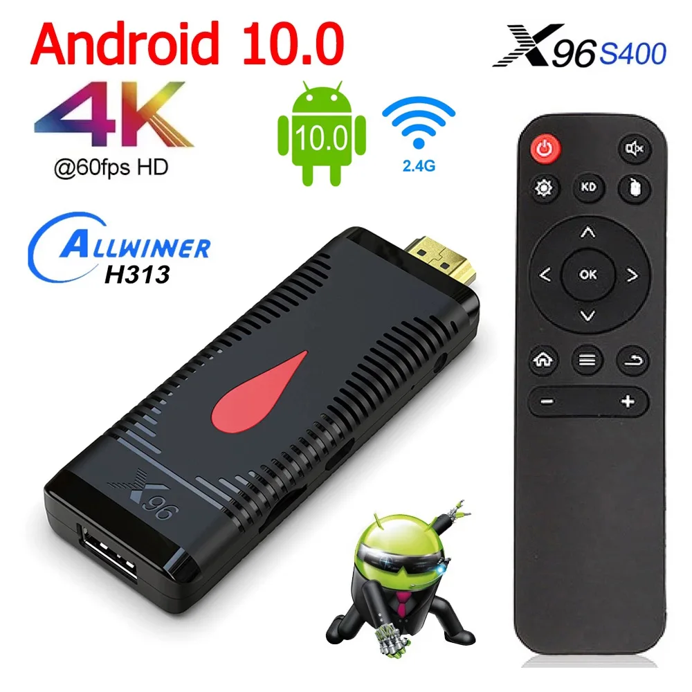 Мини ТВ приставка X96 S400 HD 4K Android 10 Wi Fi 2 4 ГГц + 16 Гб|ТВ-приставки и медиаплееры| |