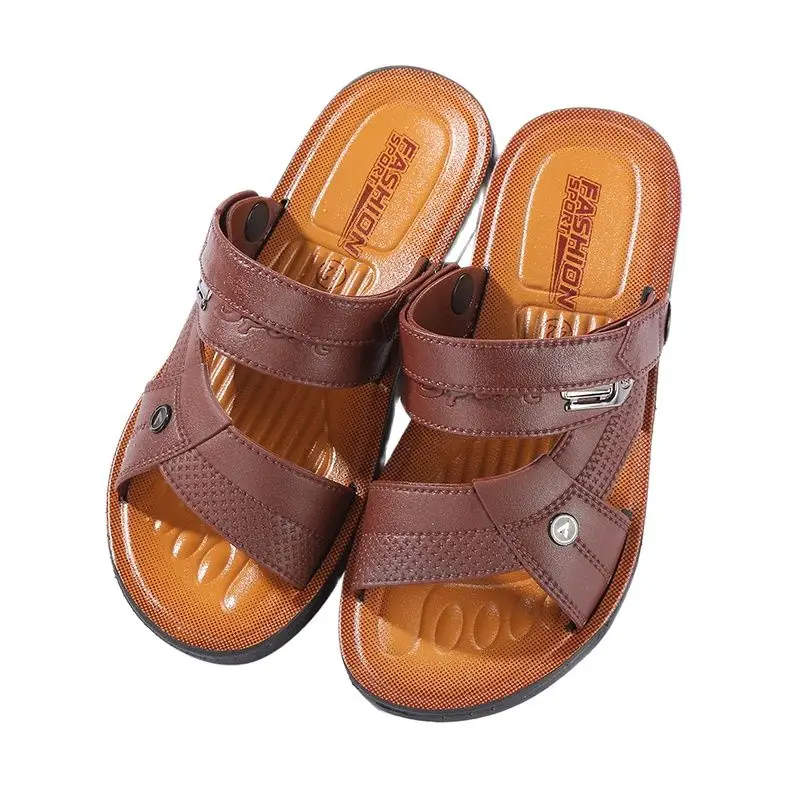 

Men's Sandals 2021 Summer Sandal Soft Bottom Sand anti-slip Two A Man Wear Breathable Wear Outdoor Leisure Driving Vietnam Cool
