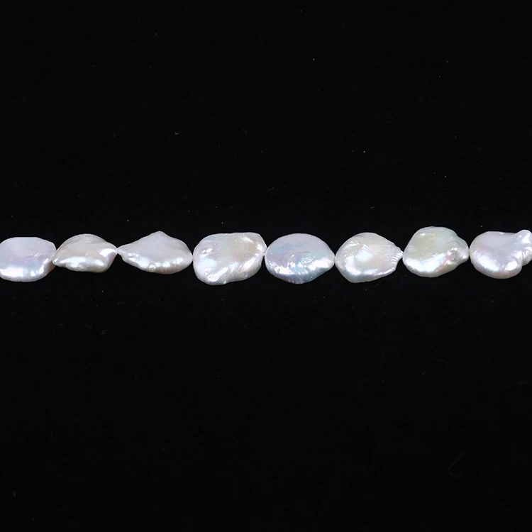 

16-17mm big freshwater pearl string white keshi loose pearls strand
