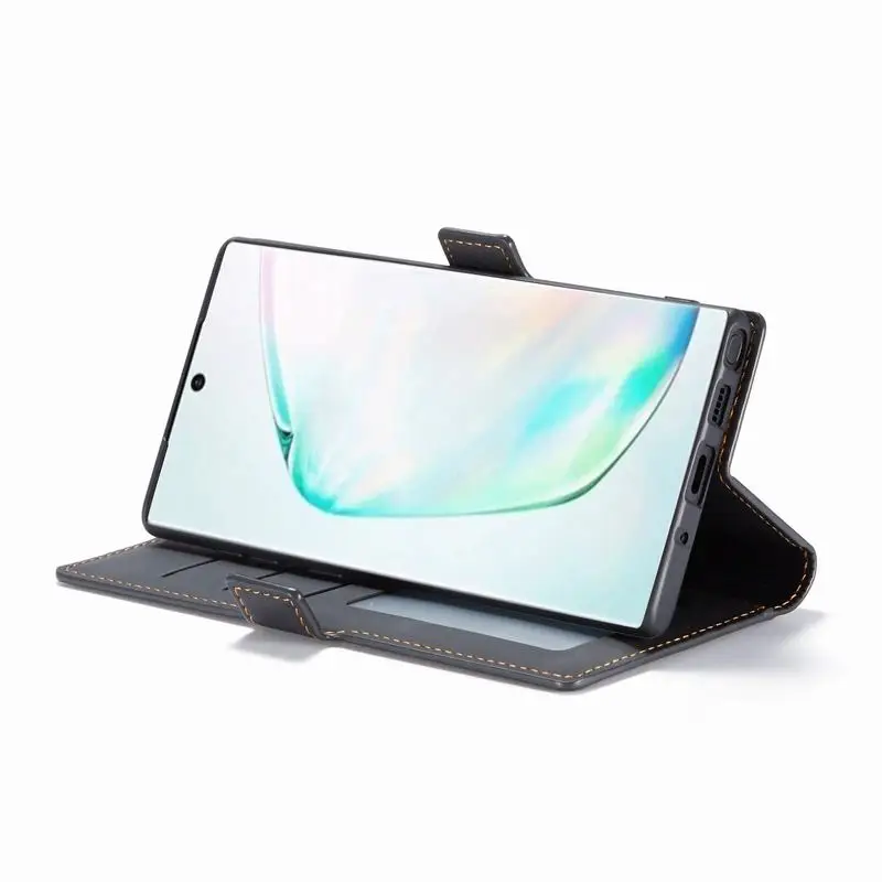 Чехол для samsung Galaxy Note 10 Plus, роскошный, с магнитной застежкой простой, матовый кошелек для телефона samsung Note 10 Plus Etui
