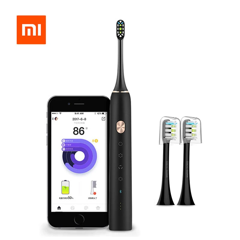 Xiao mi Soocare X3 Soocas Смарт Bluetooth Беспроводная зарядка водонепроницаемый акустическая WaveTooth звуковая зубная щетка mi Home App