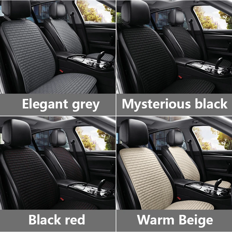 Чехол для автомобильного сиденья передняя и задняя накидки из льняной ткани