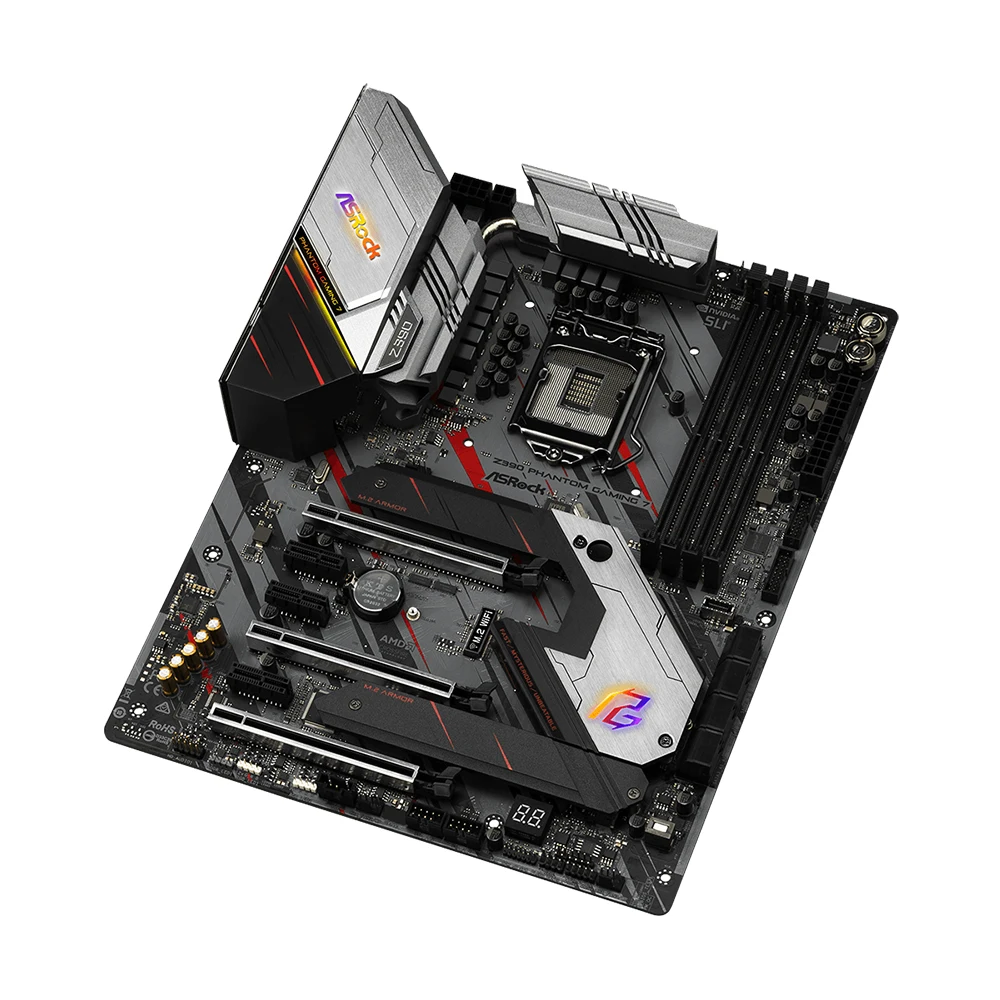 ASRock Z390 Phantom Gaming 7 For Intel LGA 1151 Socket SATA3 Ultra M.2 Interface USB 3.1 Type A+C DDR4 ATX PC Desktop Mainboard |