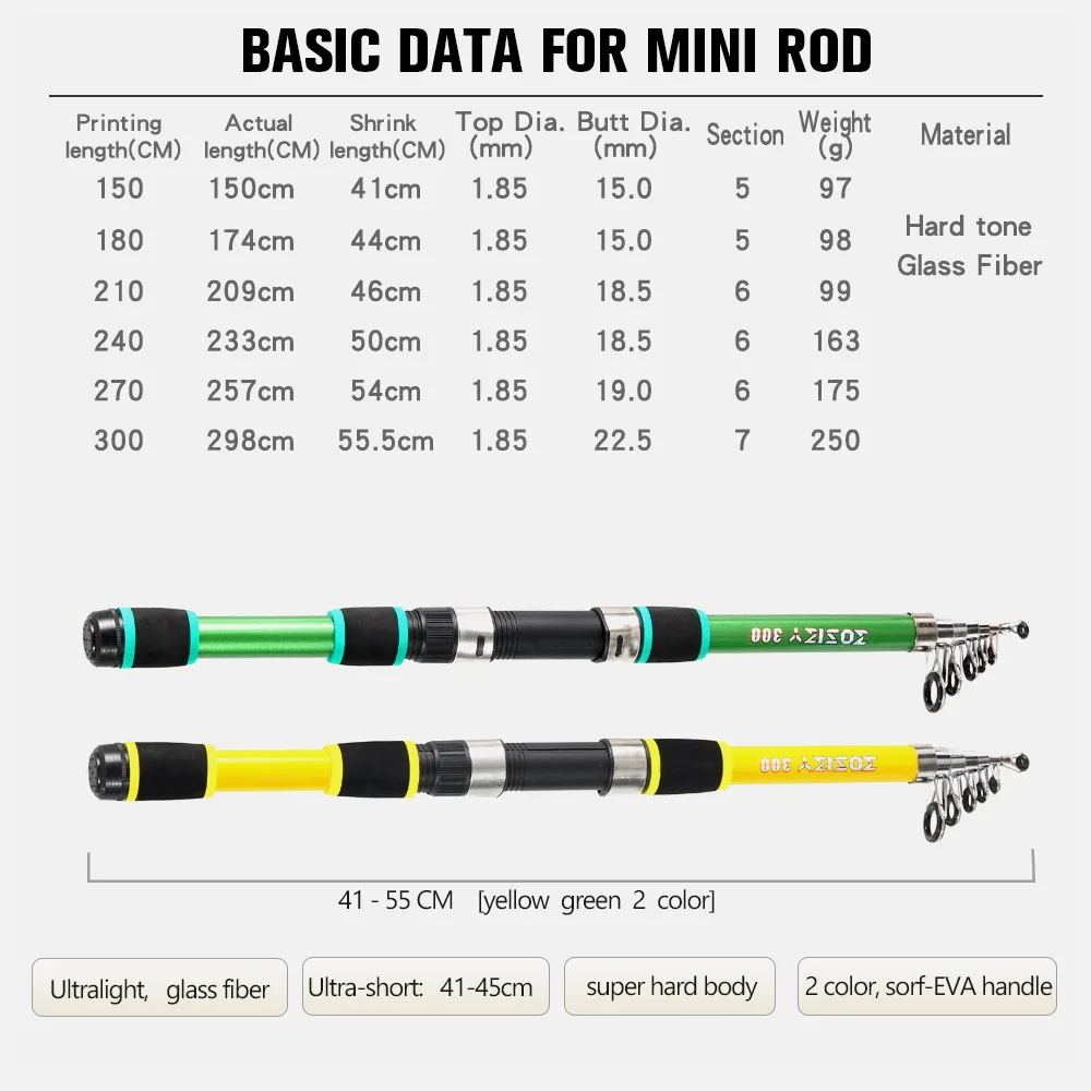

Telescopic Rock Fishing Rod Spinning Fly Carp Feeder Carbon Fiber Pesca 3M 2.7M 2.4M 2.1M 1.8M 1.5M Mini Travel Reel Seat