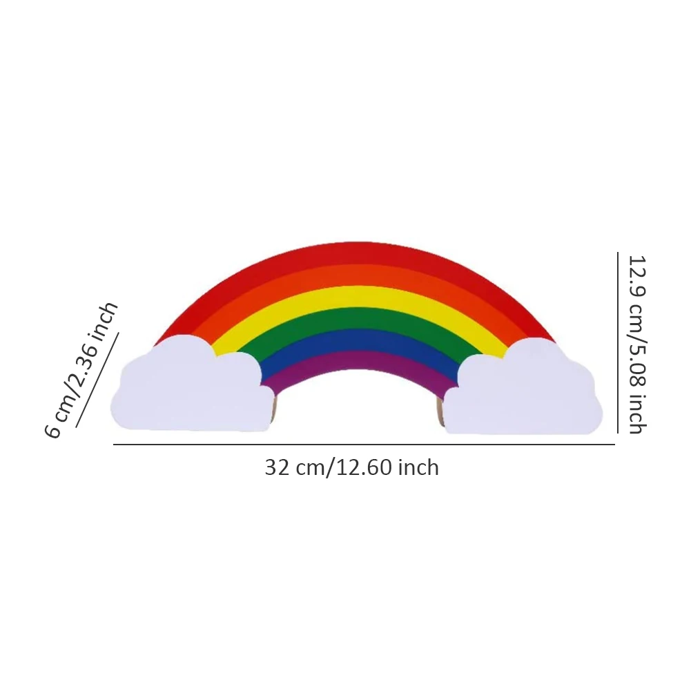 

Wooden Rainbow Cloud Pen Holder Cartoon Stationery Container Pencil Holder School Office Pencil Organizer Cute Desk Accessories