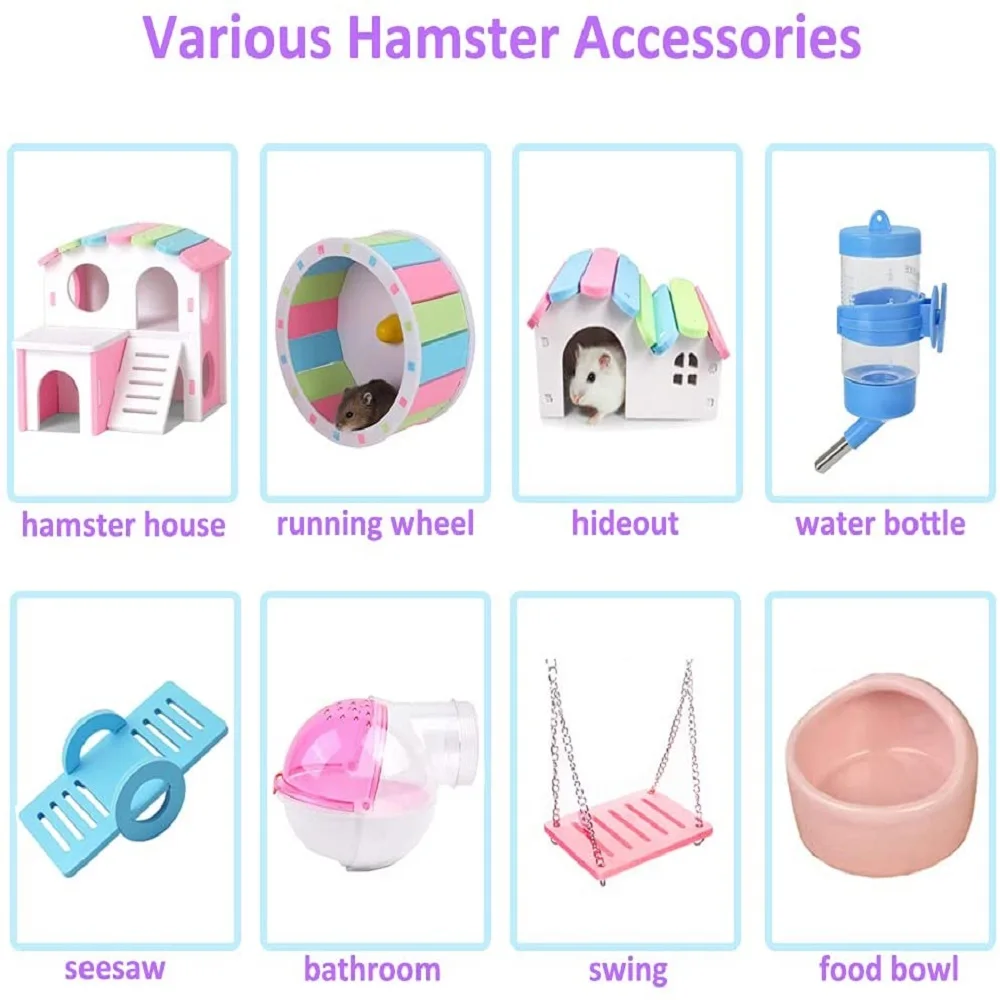2021 new hamster house acrylic small pet cage transparent super large villa guinea pig squirrel basic cage toy supplies free global shipping