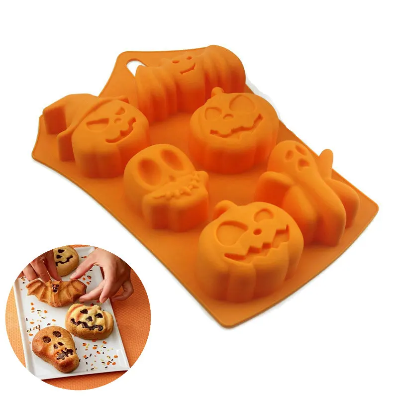 Силиконовая форма для торта с 6 отверстиями в виде тыквы выпечки сделай сам
