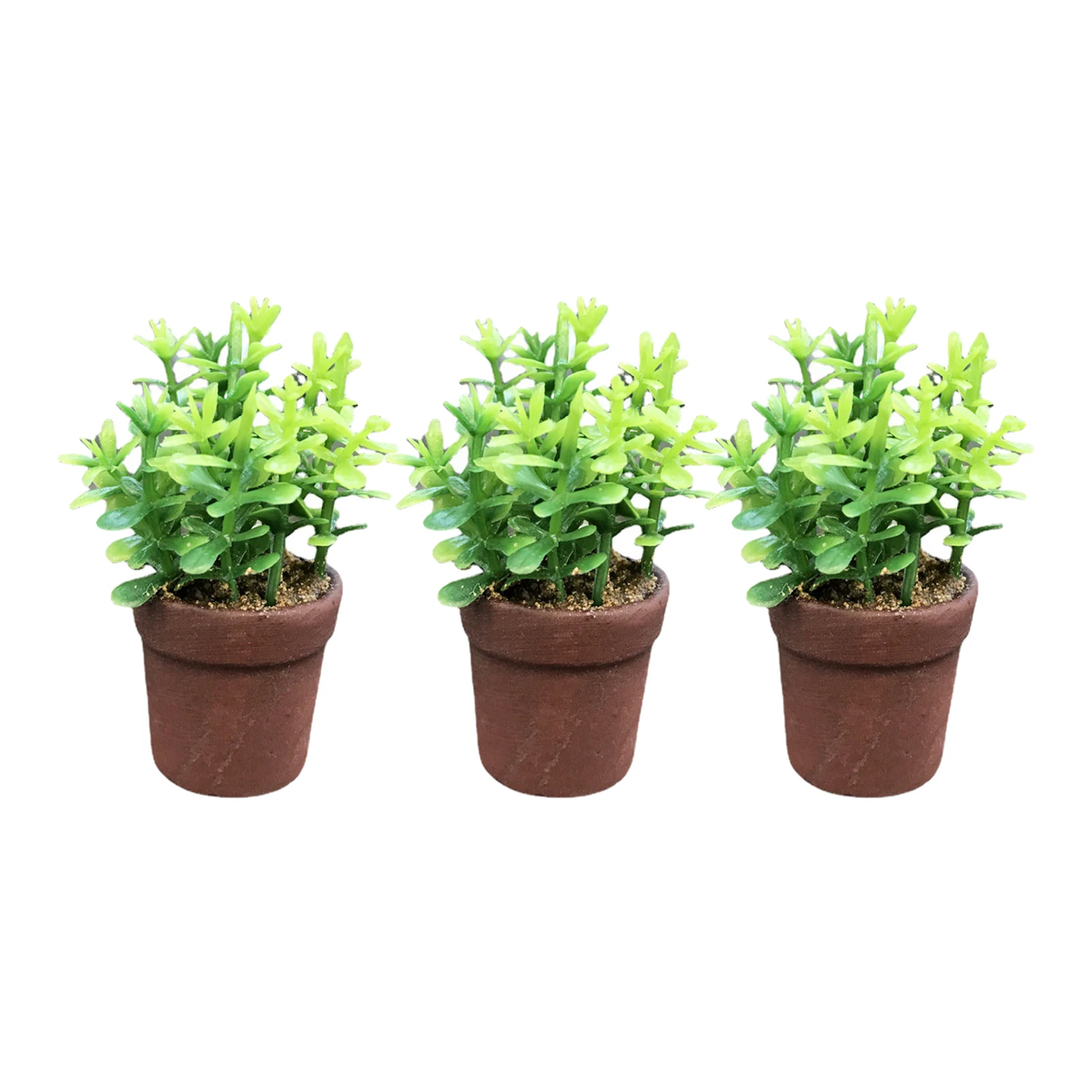 

3Pcs Miniature Green Mini Tree Potted Bedroom Furniture Simulation Decoration