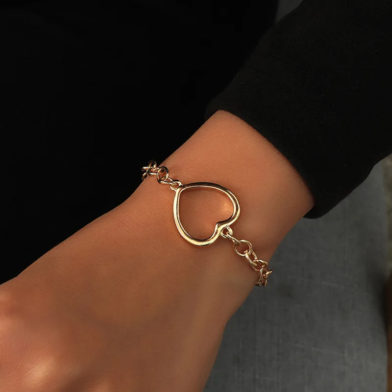 

ORNAPEADIA 2021 New Popular Bracelet for Women Punk Love OT Buckle Chain Men and Women Fashion Bracelet Bangles Luxury Jewelry