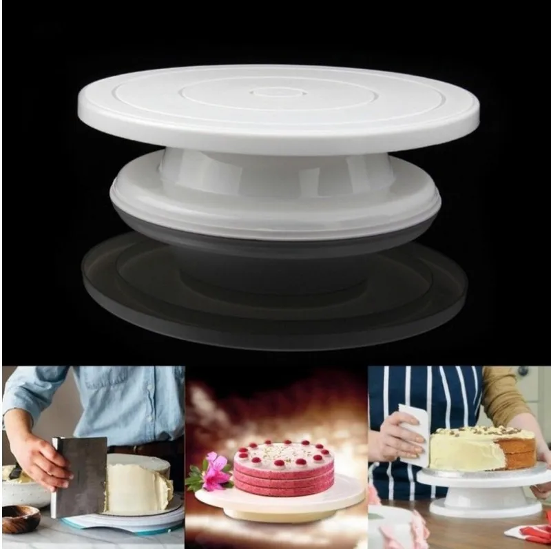 Пластик тарелка для торта поворотный стол вращающийся против скольжения круглый