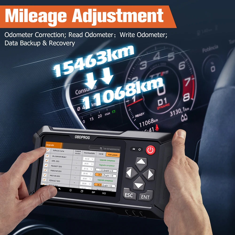 OBDPROG M500 OBD2 инструмент для коррекции одометра Профессиональный сброс масляного
