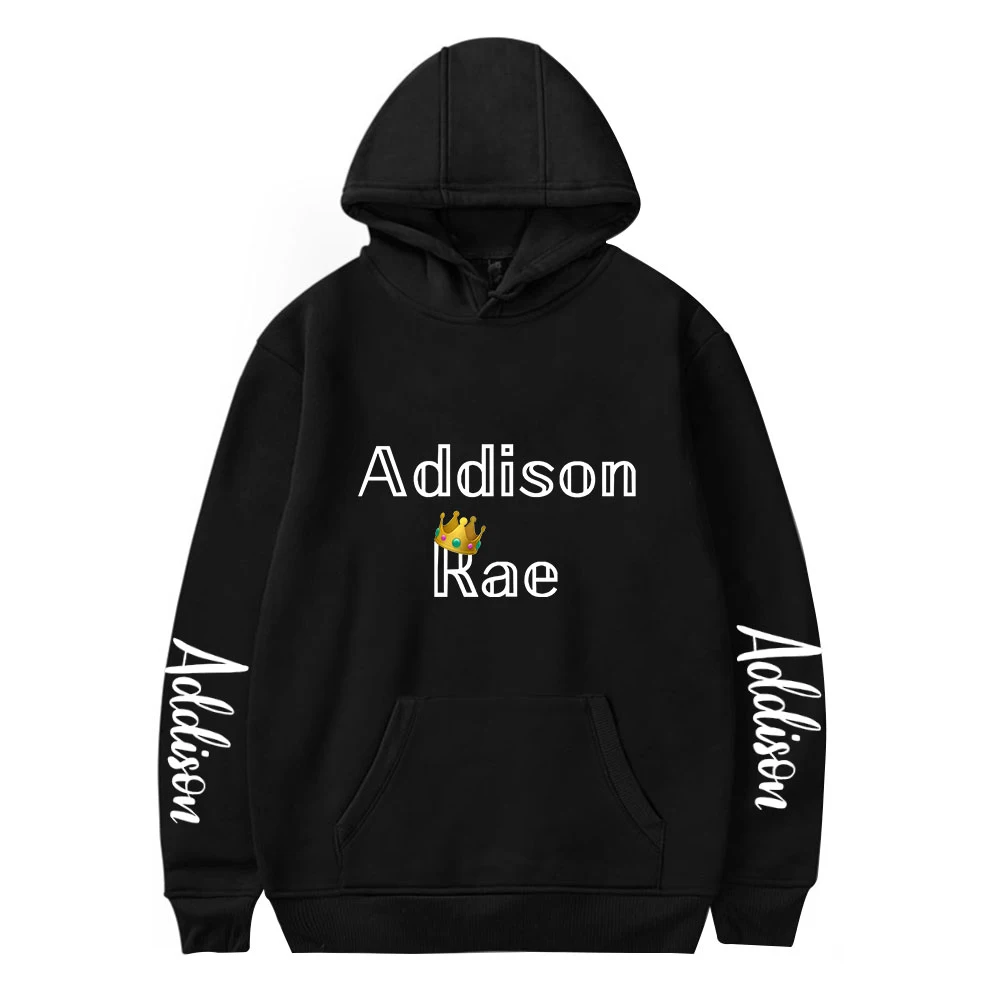 

Свитер с капюшоном Addison Rae 2D, мужской и женский свитер с капюшоном на заказ, Осенние Популярные пуловеры для мальчиков и девочек