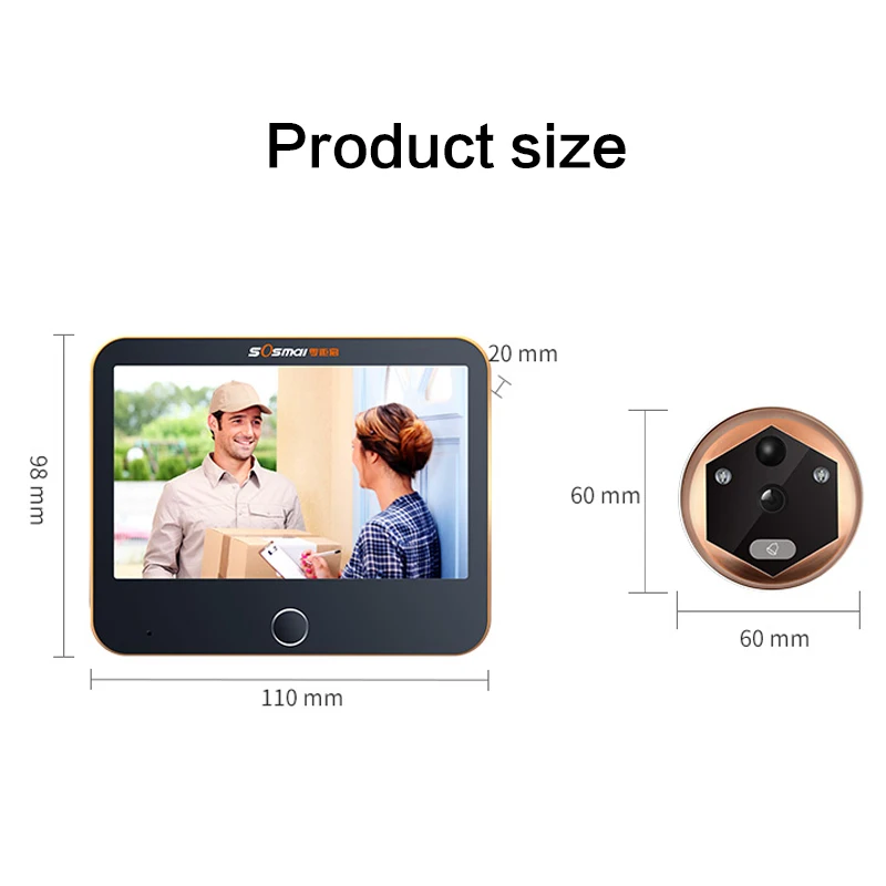 

Wireless Wifi Video Intercom Doorbell Video Door Peephole Viewer Door Bell Home Security WIFI Doorbell Camera Motion Detection