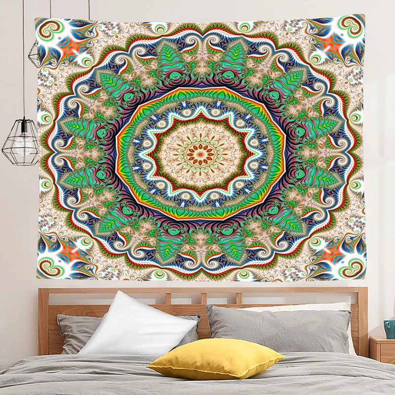 

Vintage Bohemian Tapestries Indian Mandala Tapestry Wall Hanging Polyester Sandy Beach Throw Rug Hippie Camping Blanket
