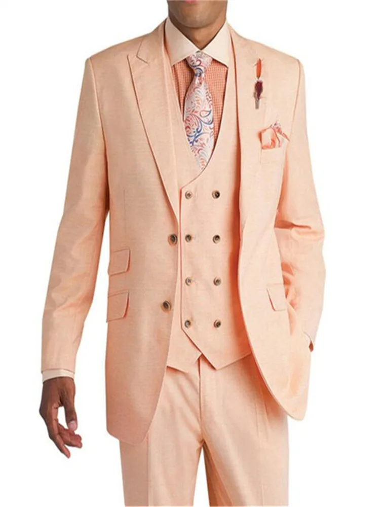 

Новый Классический мужской костюм Smolking Noivo Terno, приталенные вечерние костюмы Easculino для мужчин, розовые свадебные смокинги для жениха, блейзер для выпускного вечера