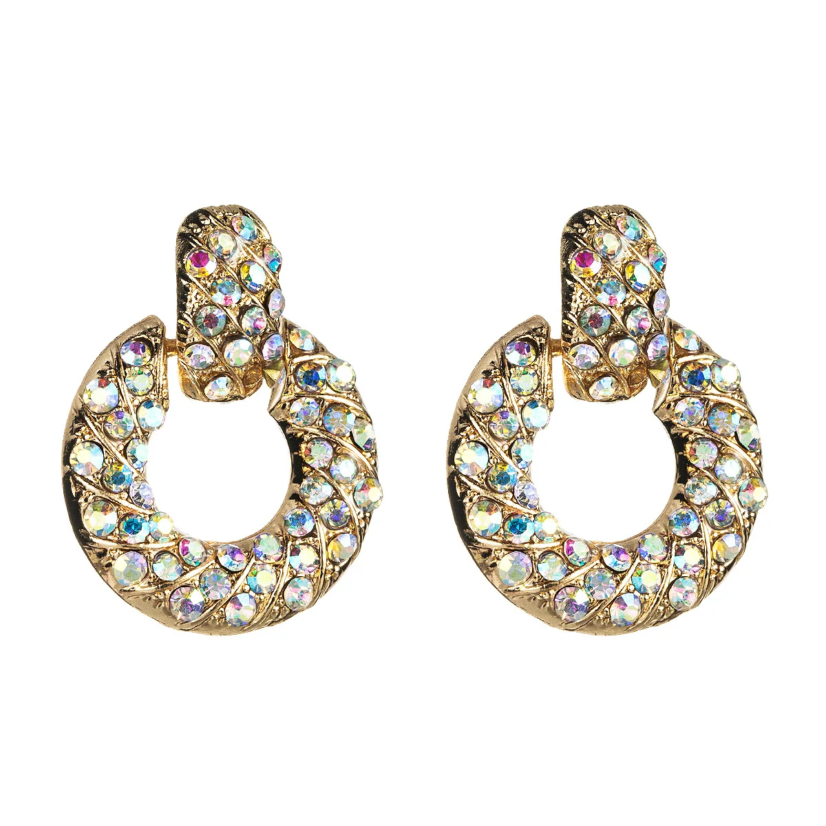 Новинка 2021 простые круглые Висячие серьги для женщин модные из сплава с полной