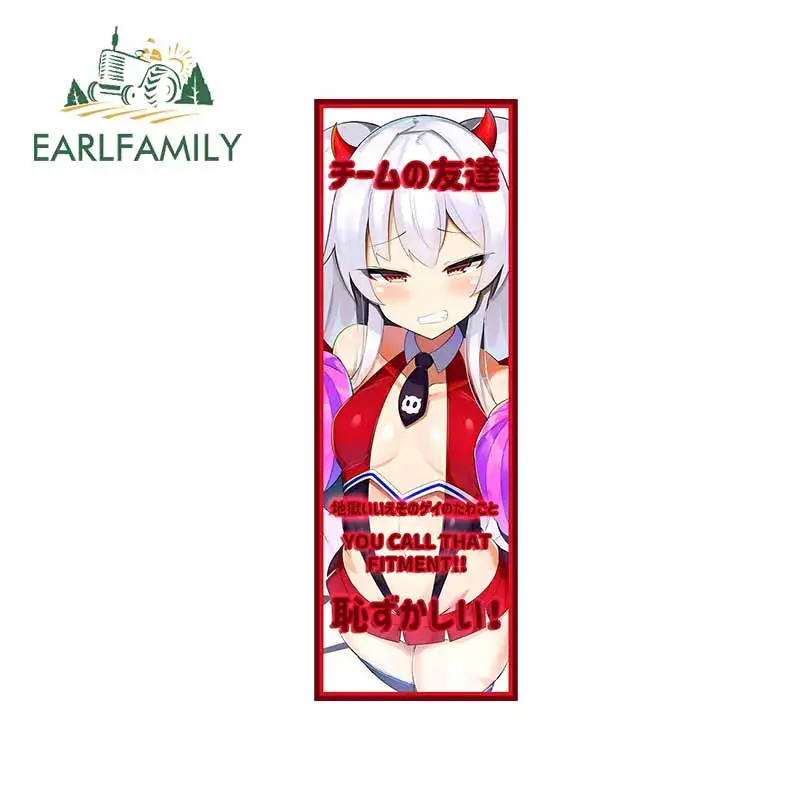 EARLFAMILY 15 см x 5 4 автомобиль Slap аниме девушка наклейка смешной мультфильм полоса