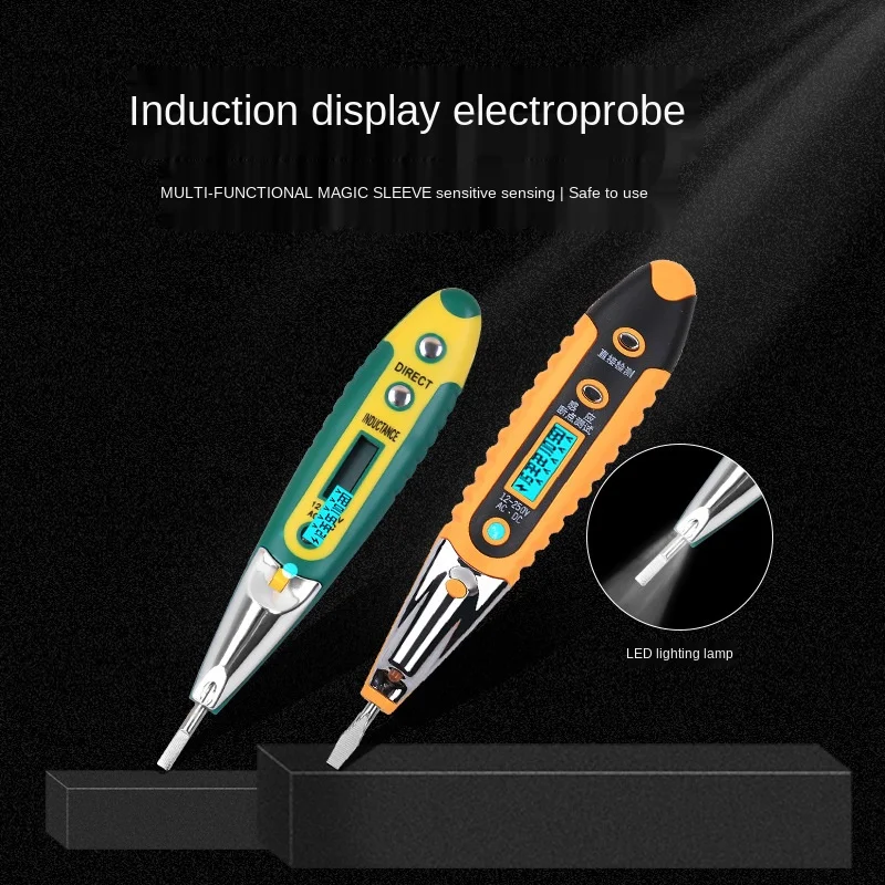 

MultiDigital Test Pencil AC DC 12-250V Tester Electrical Screwdriver LCD Display Voltage Detector Test Pen Electrician Tools