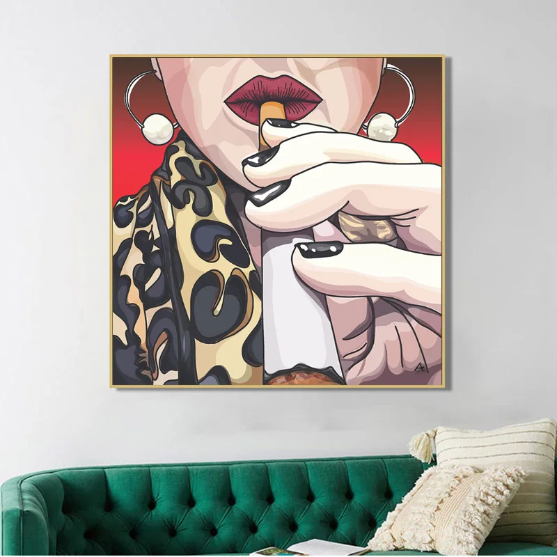 Современная Скандинавская Абстрактная Картина на холсте для курительниц