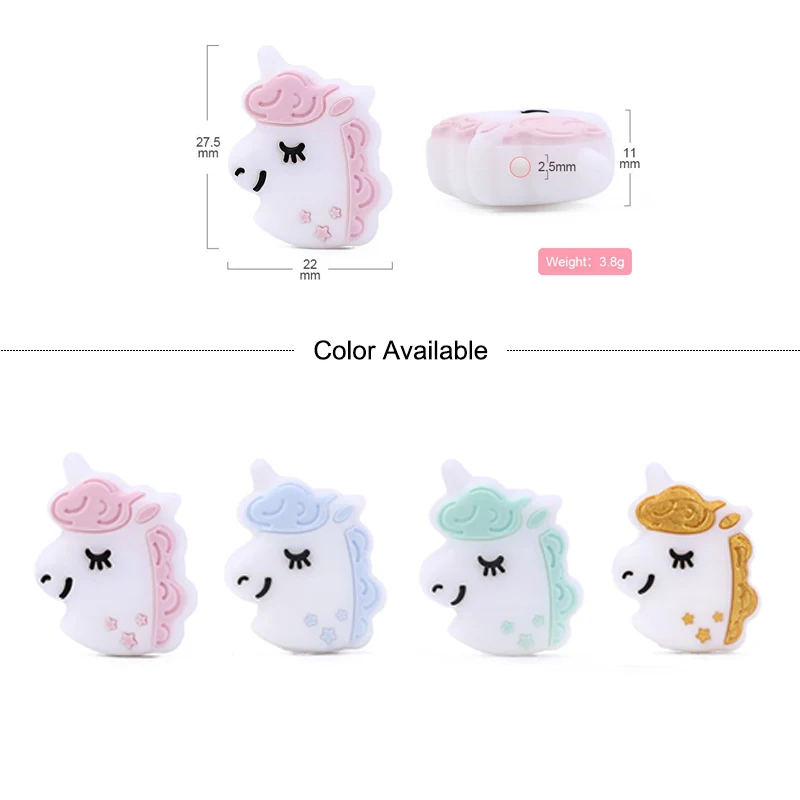 5 шт. силиконовые бусины-прорезыватели для зубов