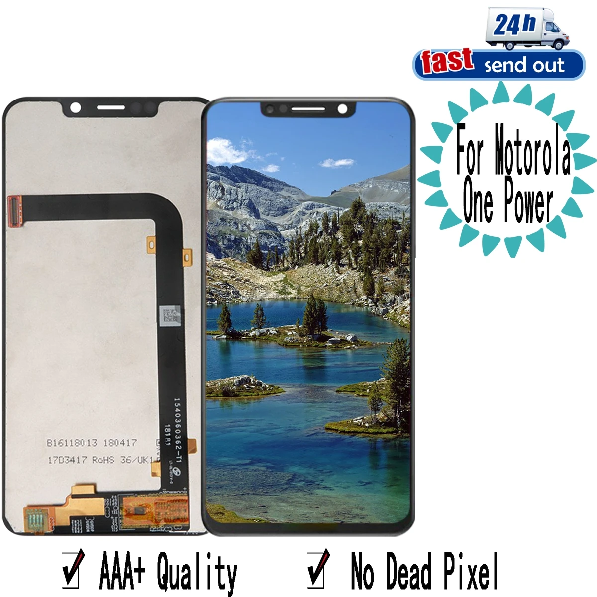 ЖК-дисплей 6,2 дюйма P30 Note для Motorola Moto One Power, ЖК-дисплей XT1942, экран с дигитайзером в сборе, замена для MotoOne