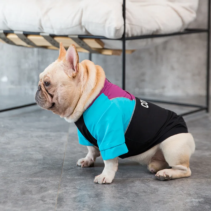

French Bulldog Accessories Dog Clothes Spring and Autumn Thin Reflective Windproof Jacket Skin-friendly Soft Comfortable Fabric