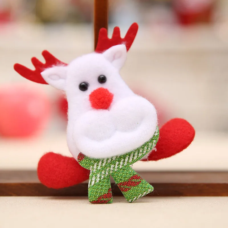 1 шт. брошь с лосем в виде Санта-Клауса снеговика медведя со светлым елочным